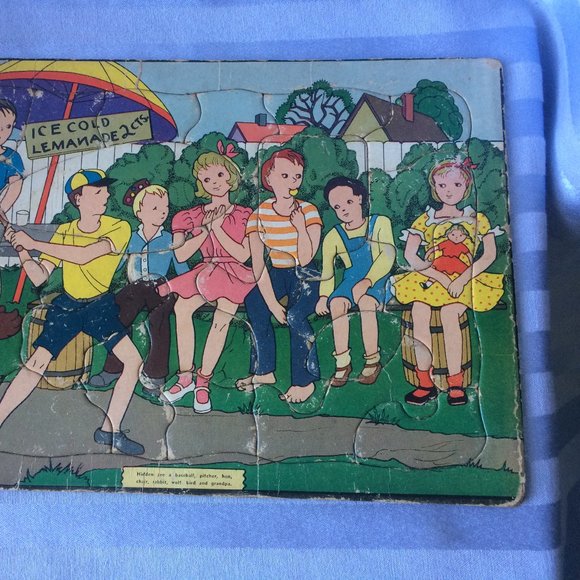 Built Rite Sta-N-Place Puzzle#18 Kid's Ball Game - Picture 3 of 6